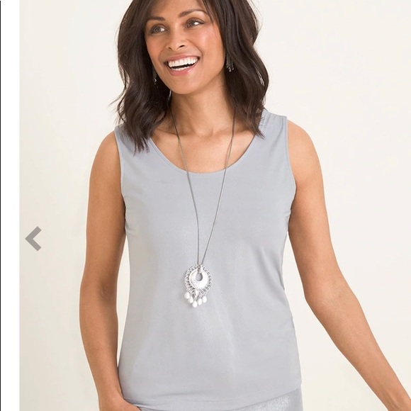 Chicos TRAVELERS COLLECTION
FOILED TANK Sz 8 $50 - Picture 1 of 9